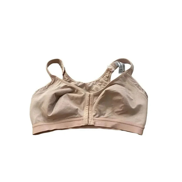 Delimira Beige Front Close Full Coverage Wire Free Back Support Bra Size 38E - Picture 2 of 9